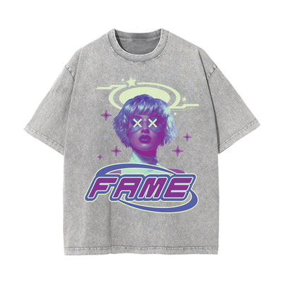 Fame Gir Y2k Streetwear Graphic Tee-INNBLAC