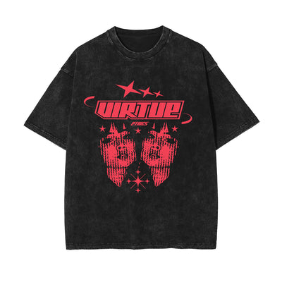 Virtue Stone Wash Graphic Tee-INNBLAC