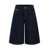 Vintage Loose Straight-Leg Denim Bermuda Shorts