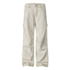 Solid Color Vintage Washed Panel Detail Relaxed Cargo Pants