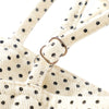 Polka Dot Strappy Denim Midi Dress