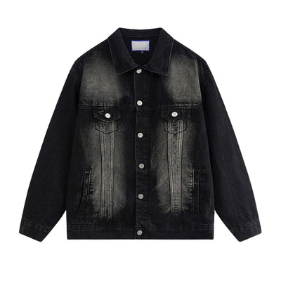 Stand-collar Washed Vintage Loose Denim Jacket