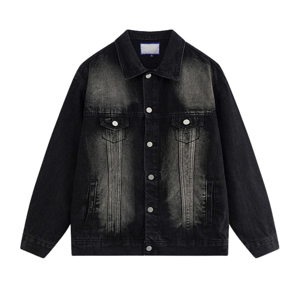 Stand-collar Washed Vintage Loose Denim Jacket