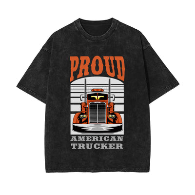 Proud American Truck Graphic Tee-INNBLAC