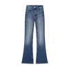 Risen Women's Mid-Rise Washed Flare Jeans