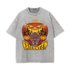 Halloween Pumpkin Graphic Washed Tee-INNBLAC