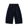 Patchwork Wide-Leg Cropped Denim Jeans