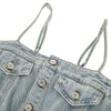Vintage Washed Strappy Denim Mididress