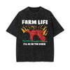 Farm Life Graphic Washed Tee-INNBLAC