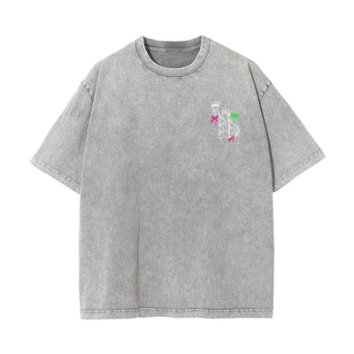 New York Graffiti Urban Graphic Washed Tee-INNBLAC