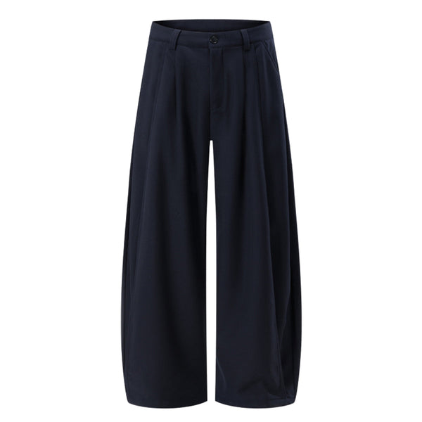 Solid Color Wide Leg Casual Pants