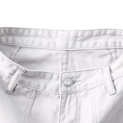 Solid Cargo Wide-Leg Cropped Pants