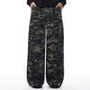 Camo Military Workwear Wide-Leg Cargo Utility Pants
