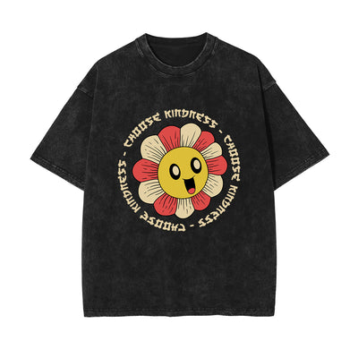 Choose Kindness Graphic Washed Tee-INNBLAC