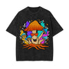 Neon Mushroom Stone Wash Graphic Tee-INNBLAC