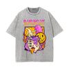 Burn Out Stone Wash Graphic Tee-INNBLAC