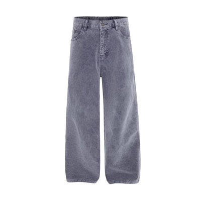 Washed Distressed Wide Leg Relaxed Straight Street Jeans