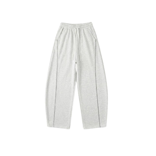 Colorblock Seam Detail Curved Leg Pants