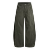 Vintage Washed Curved-Leg Trousers