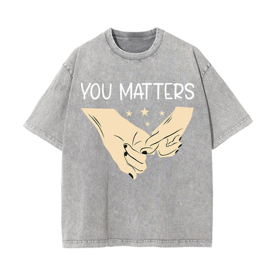 Hooked Fingers Graphic Washed Tee-INNBLAC
