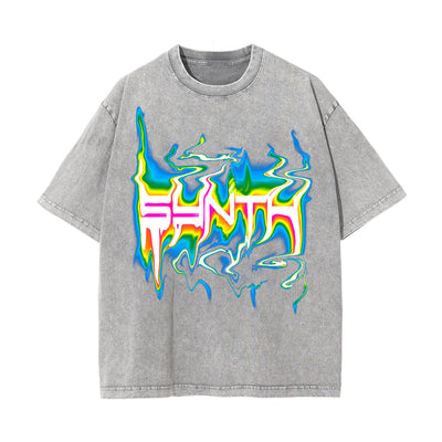 Synth Acid Style Streetwear Graphic Tee-INNBLAC