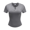 Women’s Retro Wash Fitted Stand Collar Tee