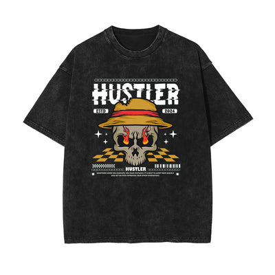 Burning Skull Streetwear Urban Graphic Tee-INNBLAC