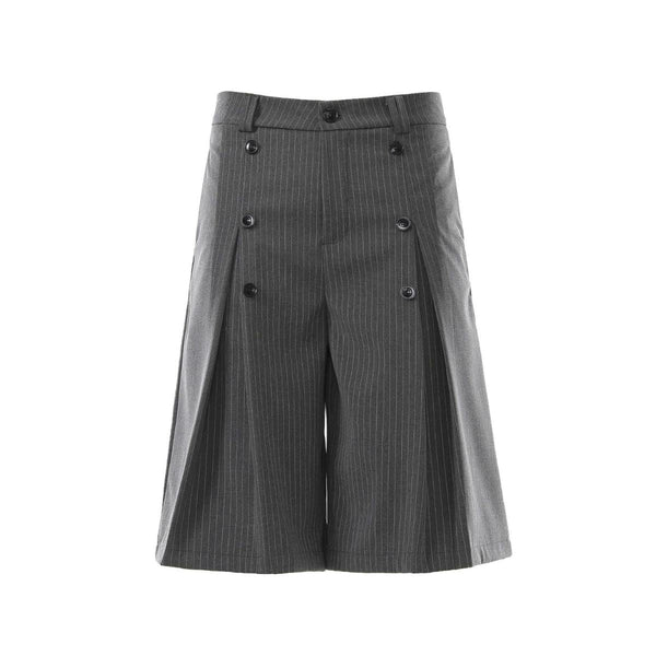 Vintage Pinstripe Wide Leg Cropped Trousers