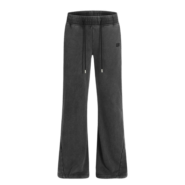 Washed Vintage Patchwork Flared Relaxed Straight-Leg Jeans