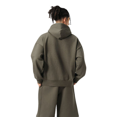 Solid Color Baggy Fleece Hoodie