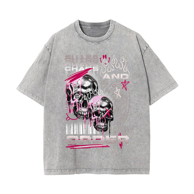 Chaos Stone Wash Graphic Tee-INNBLAC