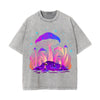 Lovely Mushroom Washed Graphic Tee-INNBLAC