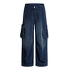 Vintage Wash Wide Leg Cargo Pants