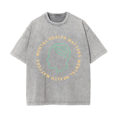 Mental Health Matters Washed Tee-INNBLAC