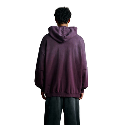 Two-Layer Sleeve Ombre Faded Hoodie