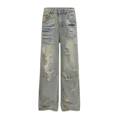 Smoke Rise Heavy Ripped Vintage Washed Jeans