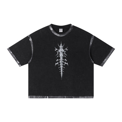 Retro Wasteland Paint-Splatter Distressed T-Shirt