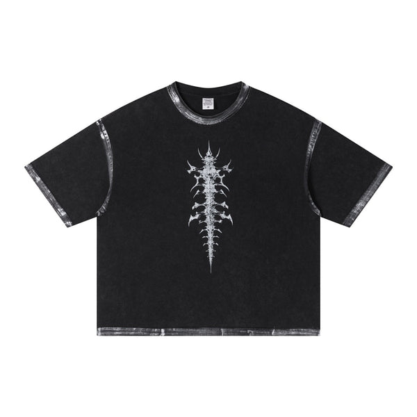 Retro Wasteland Paint-Splatter Distressed T-Shirt