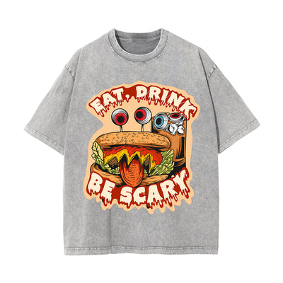 Eat Drink Be Scary Graphic Tee-INNBLAC