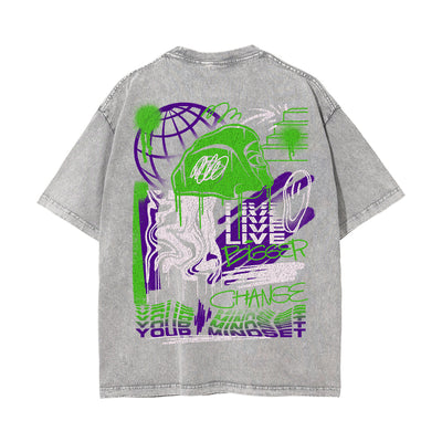 Live Bigger Chanse Your Mindset Graphic Tee-INNBLAC