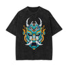 Oni Mask Mecha Washed Graphic Tee-INNBLAC