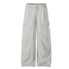 Vintage Street High-Waist Utility Pocket Loose Fit Riveted Wide-Leg Pants