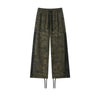 Heavyweight Camouflage Stripe Patchwork Drawstring Straight Leg Sweatpants