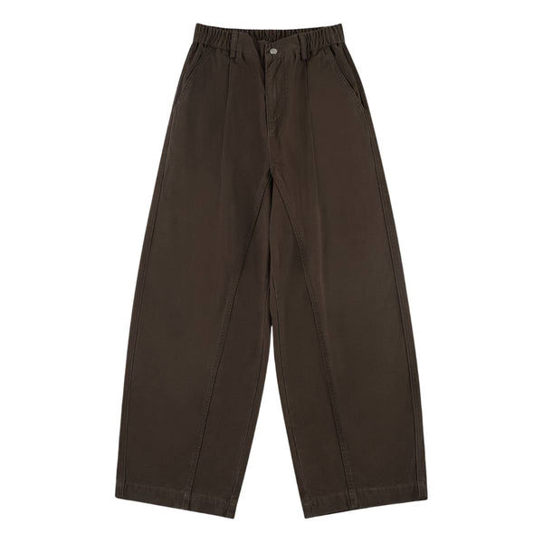 Relaxed Pleated Wide Leg Trousers
