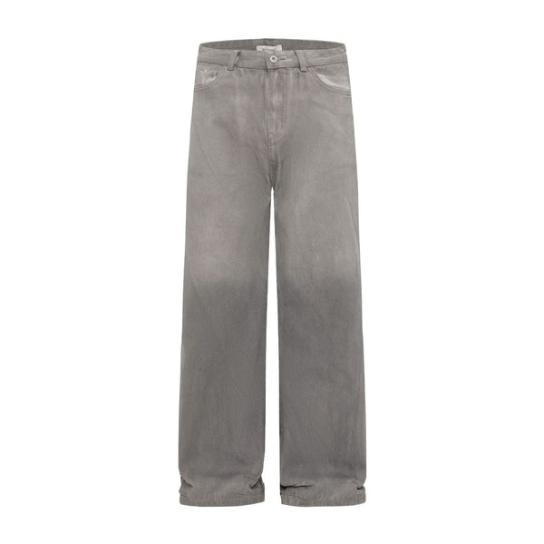 Vintage Washed Spray-Dyed Relaxed Straight-Leg Jeans