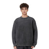 Vintage Snow Wash Relaxed Fit Cotton Knit Sweater