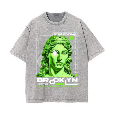 Brooklyn Urban Streetwear Statue Graphic Tee-INNBLAC