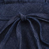 Tie Waist Halter Neck Flared Denim Mididress