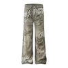 Smoke Rise Lace Print Straight Leg Ripped Jeans