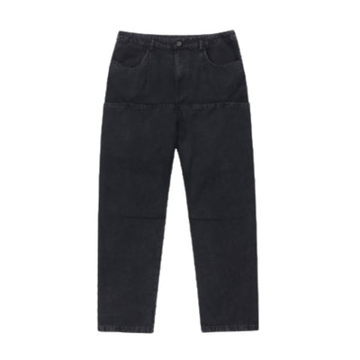 Solid Embroidered Relaxed Straight Leg Jeans